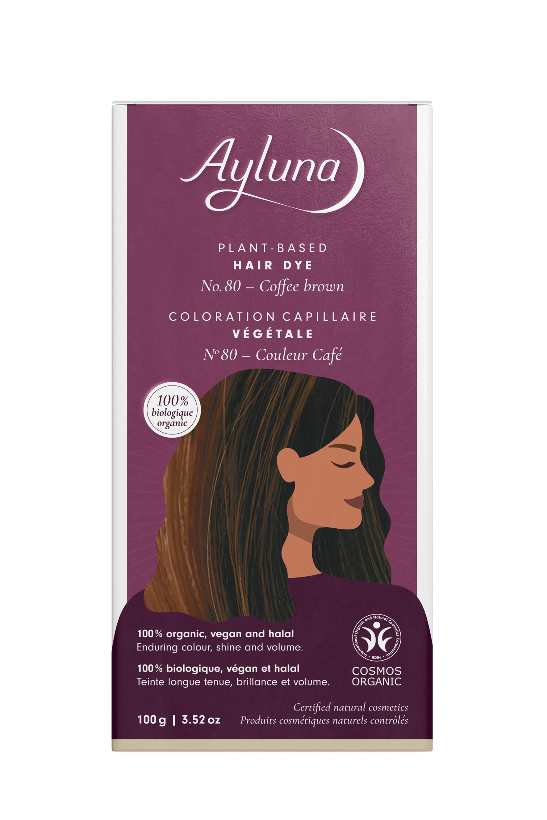 PLANT-BASED HAIR DYE NO. 80, COFFEE BROWN